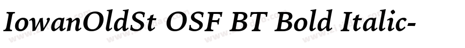 IowanOldSt OSF BT Bold Italic字体转换